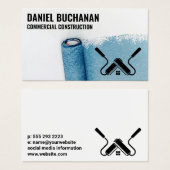 Logo Verfrollen | Wand met schilfers Visitekaartje (Voorkant /achterkant)