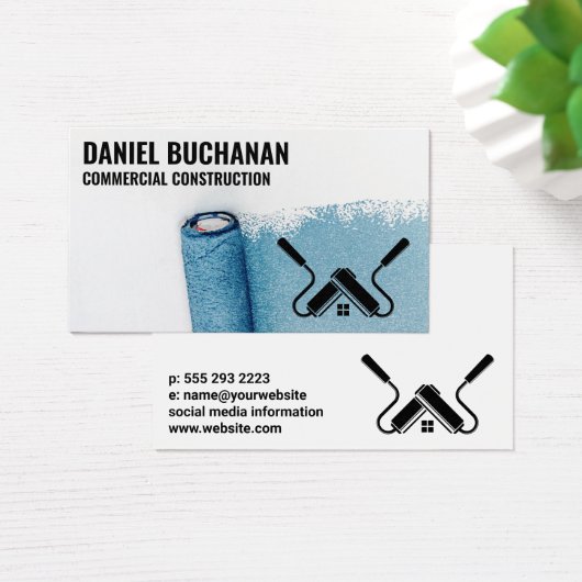 Logo Verfrollen | Wand met schilfers Visitekaartje (Bureau)