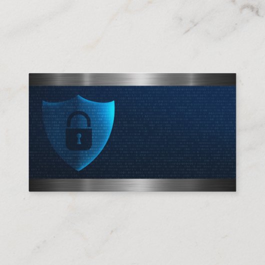 Logo Vergrendelen | Binaire code Visitekaartje (Achterkant)