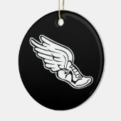 Logo-versiering volgen met naam Black Keramisch Ornament (Links)