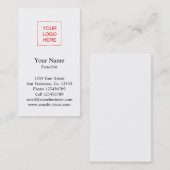 Logo | Verticaal schema Visitekaartje (Voorkant / Achterkant)