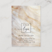 Logo Verticale Marble Look Afspraakkaart Afsprakenkaartje (Achterkant)