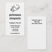 Logo Verticale Visitekaartjes voor chiropractische (Voorkant / Achterkant)