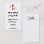 Logo Verticale Visitekaartjes voor chiropractische (Voorkant / Achterkant)