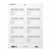 Logo Verzending Zakelijk Professioneel Etiket (Full Sheet)