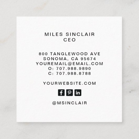 Logo vierkant Visitekaartje (Achterkant)