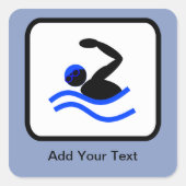  Logo Vierkante Sticker (Voorkant)