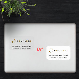 Logo + Vinylrechthoek Business Company-laptop Sticker