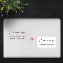 Logo + Vinylrechthoek Business Company-laptop