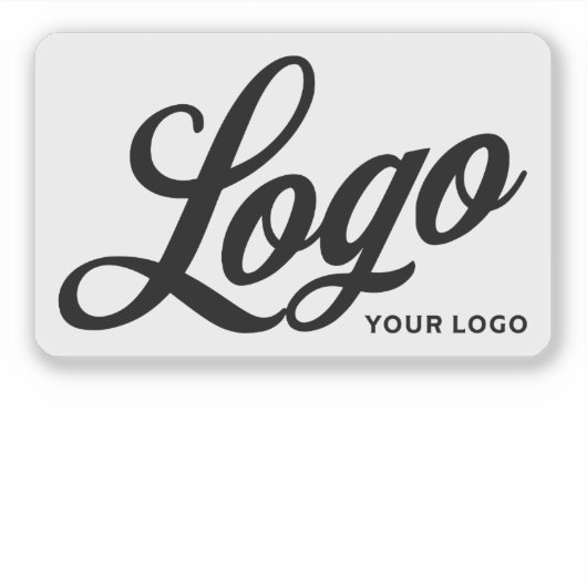Logo + Vinylrechthoek Business Company-laptop Sticker (Voorkant)