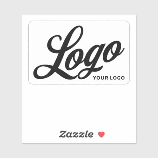 Logo + Vinylrechthoek Business Company-laptop Sticker (Vel)