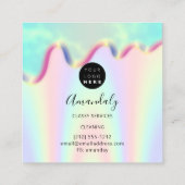 Logo VIP van de Kantoor van het schoonmaken van he Vierkante Visitekaartje (Achterkant)