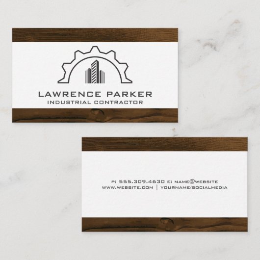 Logo | Visitekaartje van houtsnippers (Voorkant / Achterkant)