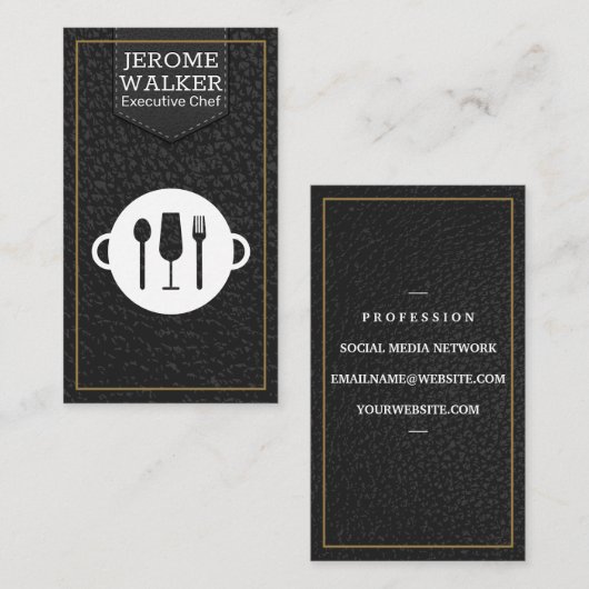 Logo | Visitekaartje van leder (Voorkant / Achterkant)