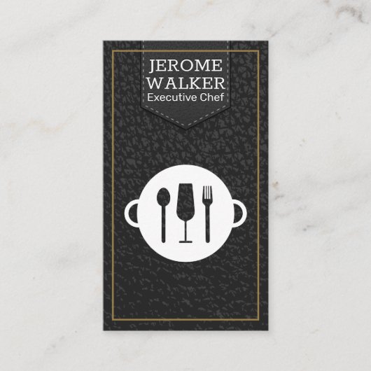 Logo | Visitekaartje van leder (Voorkant)