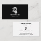 Logo visitekaartje van witte ornamenten man (Voorkant / Achterkant)