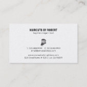 Logo visitekaartje van witte ornamenten man (Achterkant)