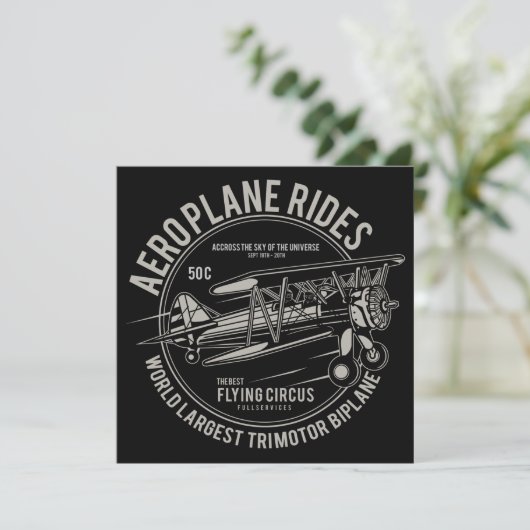 Logo  Vliegtuig Kaart (Staand voorkant)