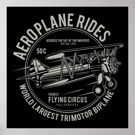 Logo  Vliegtuig Poster (Voorkant)