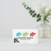 Logo vliegtuigkoffer | Zakelijke mensen Visitekaartje (Staand voorkant)