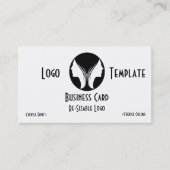 logo-vlinder met twee vlakken Visitekaartje (Voorkant)