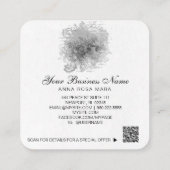 *~* Logo Vloerklep van Petunia Pot QR Vierkante Visitekaartje (Achterkant)