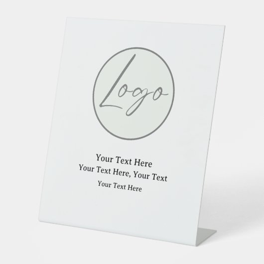 Logo voetstuk reclamebord met voetstuk (Voorkant)