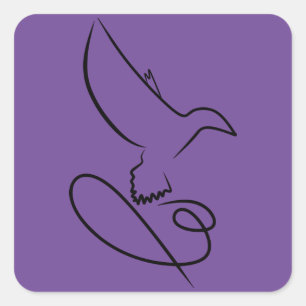 logo-vogel-ontwerp-valkvector vierkante sticker