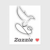 logo-vogelaanvalsvector sticker (Vel)