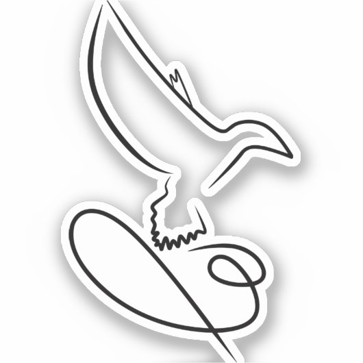 logo-vogelaanvalsvector sticker (Voorkant)