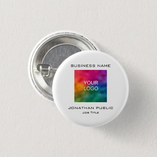 Logo voor aangepaste zakelijke bedrijven ronde button 3,2 cm (Voorkant /achterkant)