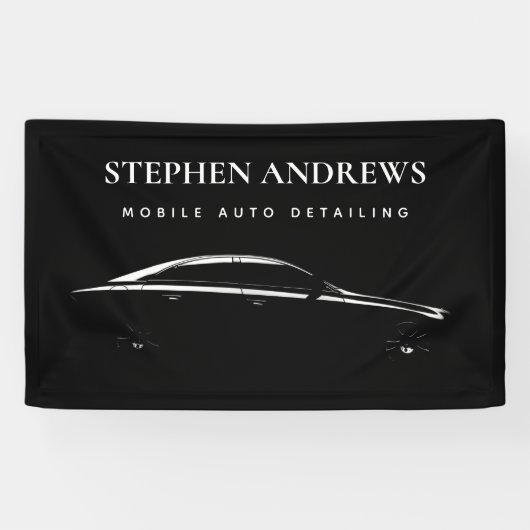 Logo voor automatische reparatie automatisch gedet spandoek (Horizontaal)