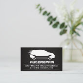 Logo voor automatische reparatie | Metaal van kool Visitekaartje (Staand voorkant)