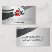Logo voor automatische reparatie van de auto | Mec Visitekaartje (Voorkant / Achterkant)