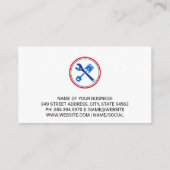 Logo voor Autoreparatie | Monteur Visitekaartje (Achterkant)