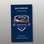 Logo voor auto's met rode en zilverauto's magnetisch visitekaartje