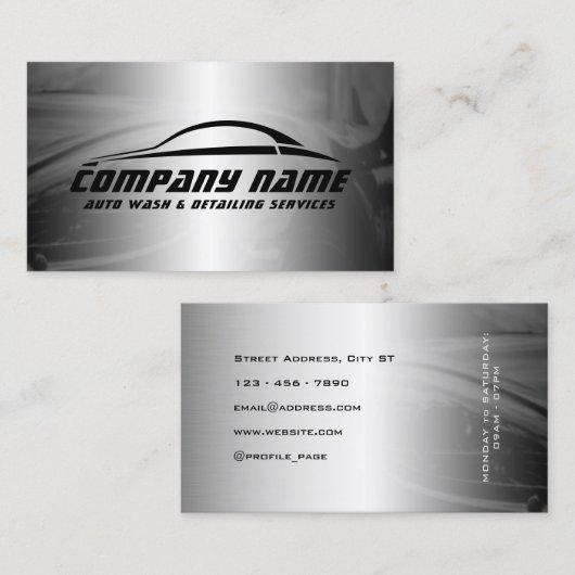 Logo voor auto's visitekaartje (Voorkant / Achterkant)