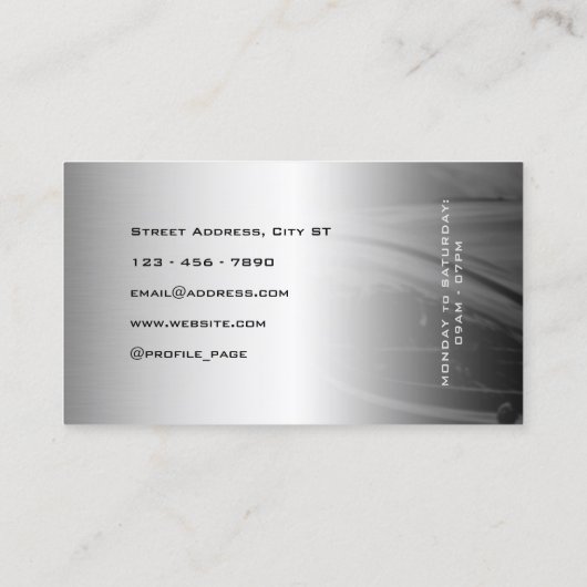 Logo voor auto's visitekaartje (Achterkant)