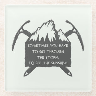  Logo voor avontuur, embleem met Glazen Onderzetter