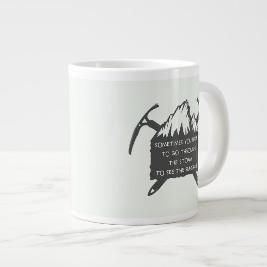 Logo voor avontuur, embleem met Grote Koffiekop (Voorkant rechts)