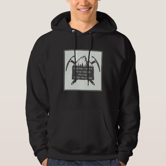 Logo voor avontuur, embleem met Hoodie (Voorkant)