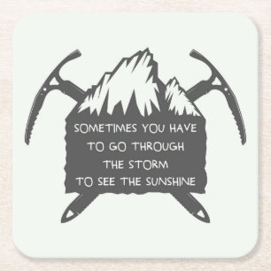  Logo voor avontuur, embleem met Kartonnen Onderzetters