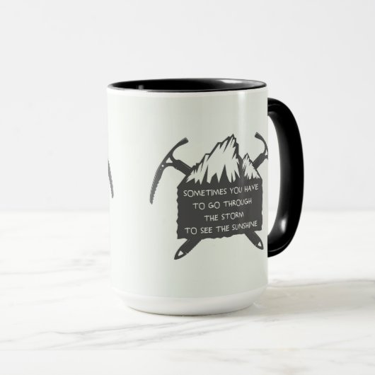 Logo voor avontuur, embleem met Mok (Voorkant rechts)