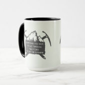 Logo voor avontuur, embleem met Mok (Voorkant links)