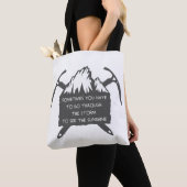  Logo voor avontuur, embleem met Tote Bag (Dichtbij)