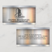 Logo voor bedrijfsgebouwen | Metaal Visitekaartje (Voorkant / Achterkant)
