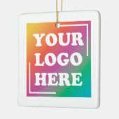 Logo voor bedrijven - kerstmis keramisch ornament (Links)