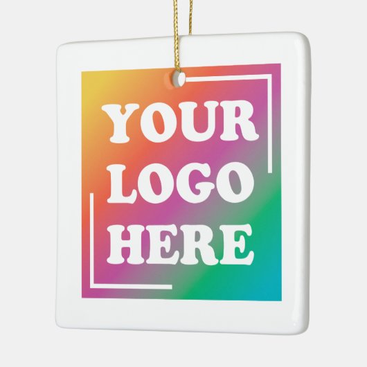 Logo voor bedrijven - kerstmis keramisch ornament (Links)