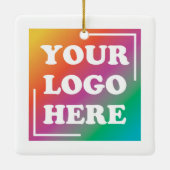 Logo voor bedrijven - kerstmis keramisch ornament (Achterkant)