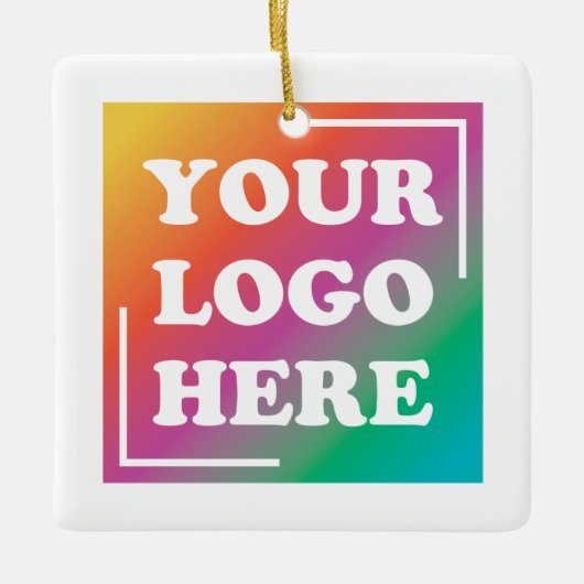 Logo voor bedrijven - kerstmis keramisch ornament (Voorkant)